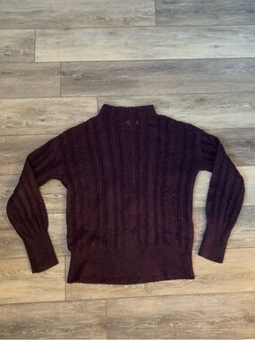 Liz Claiborne Woman’s Cable Turtleneck Sweater - Plum